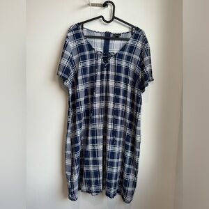 Torrid Navy and White Checkered Dress